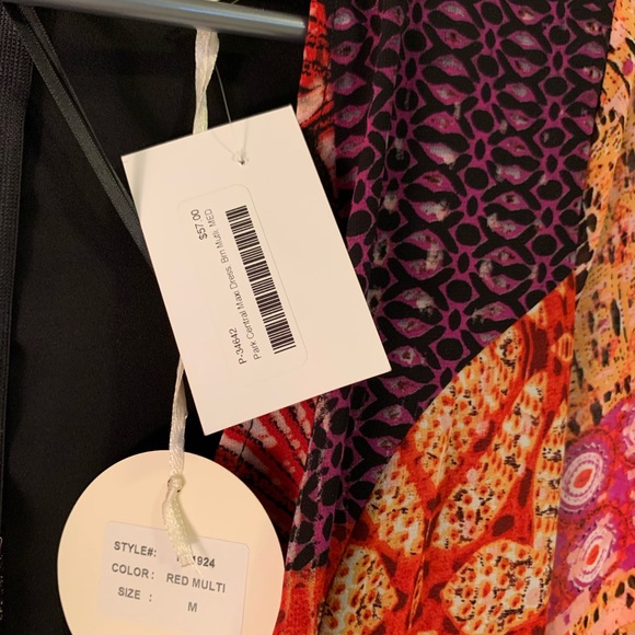 Luxxel Long Sleeve Maxi Dress Tropical Multicolor - Picture 3 of 10